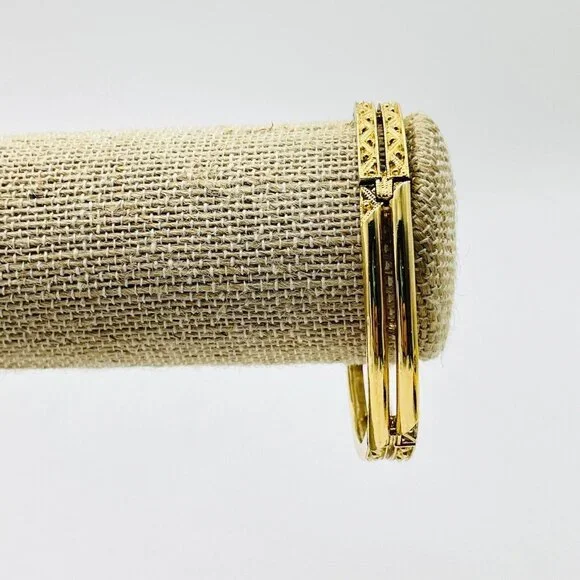 MONET Double Layer Panel Bracelet Gold Tone Classic Career Cosplay LARP READ - Picture 5 of 7